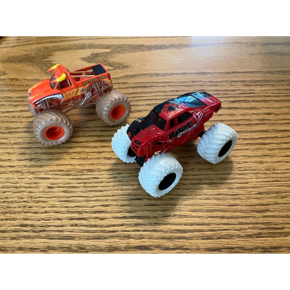 Monster Jam El Toro Loco and Harley Quinn 1:64 Die-Cast Monster Truck Lot of 2